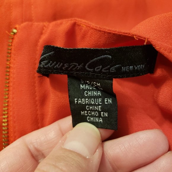 Kenneth Cole Red Flowy Cross Ruffle Tank Top Size S - Picture 5 of 6